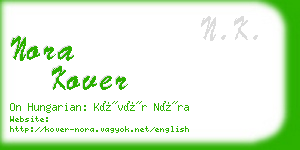 nora kover business card