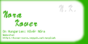 nora kover business card